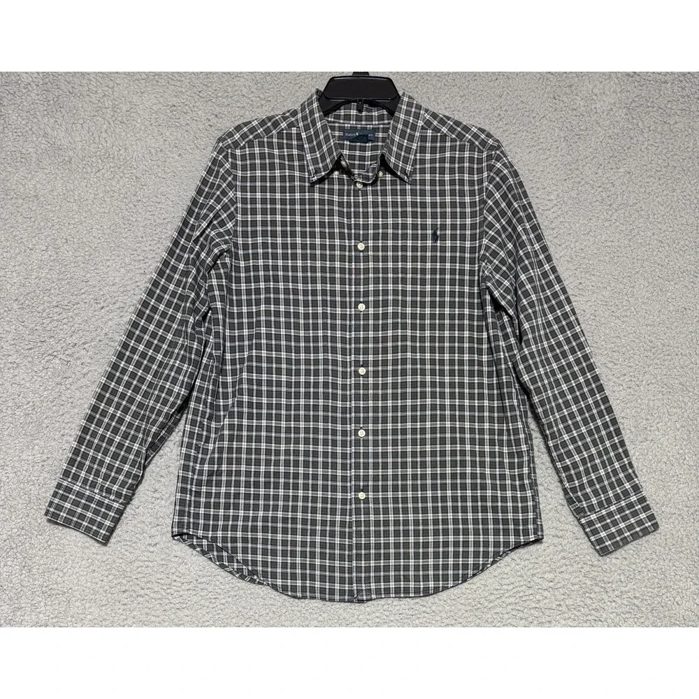 Polo Ralph Lauren Plaid Long Sleeve Button Up Shirt Boys Size XL 18-20 Cotton